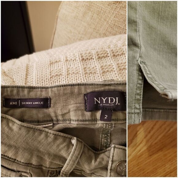 NYDJ Ami Skinny Ankle Jeans sz 2 in Green. - Picture 6 of 8
